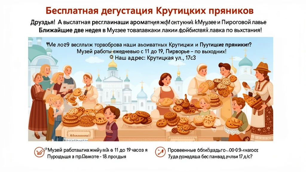 Бесплатная дегустация Крутицких пряников