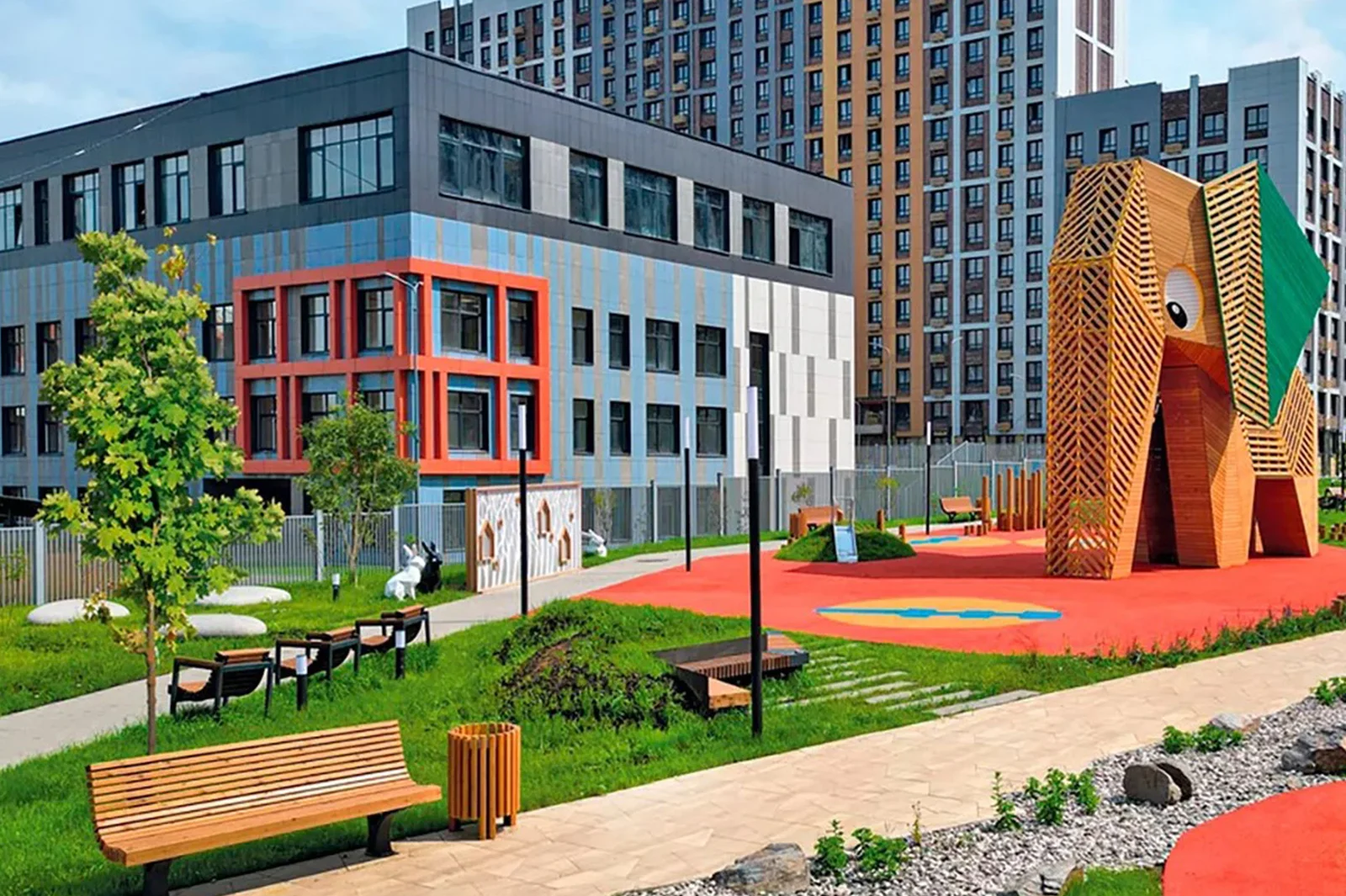 Фото Детская площадка "Зоополис" в Новой Москве (пос. Сосенское, пр-т Куприна, д. 34, корп. 2.) - развлечение в Москве | Досугатор